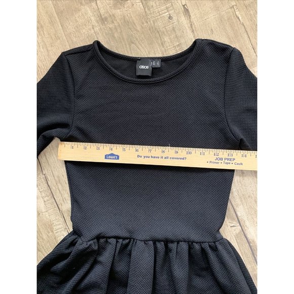ASOS Black Fit and Flare Dress with Pebble Texture Size 0 - Picture 6 of 10
